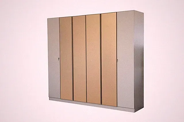 Kleiderschrank Beige Moderner Stil Minimalistisch Elegant Schlicht