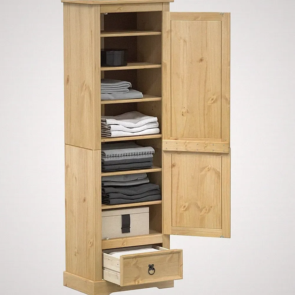 Kleiderschrank Corona 55x38x170 cm Massivholz Kiefer vidaXL
