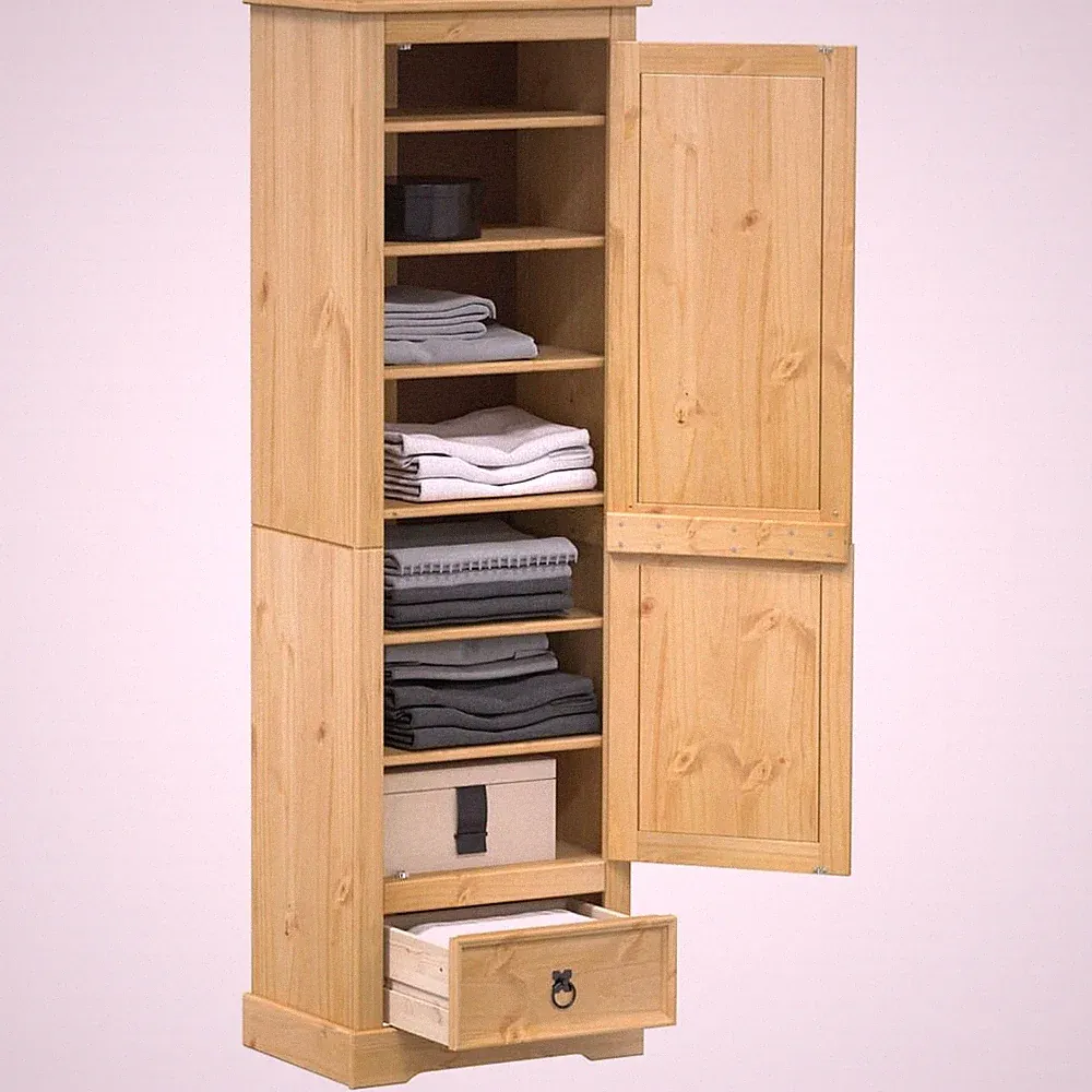 Kleiderschrank Corona 55x38x170 cm Massivholz Kiefer vidaXL