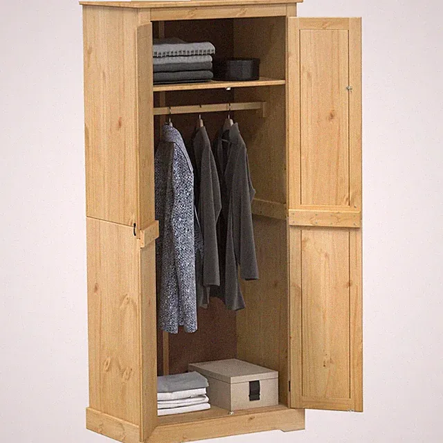 Kleiderschrank Corona 76x50x170 cm Massivholz Kiefer vidaXL