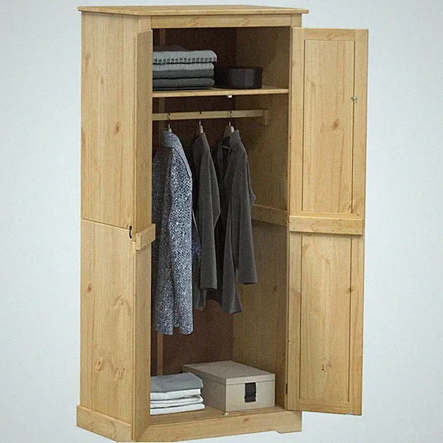 Kleiderschrank Corona 76x50x170 cm Massivholz Kiefer vidaXL