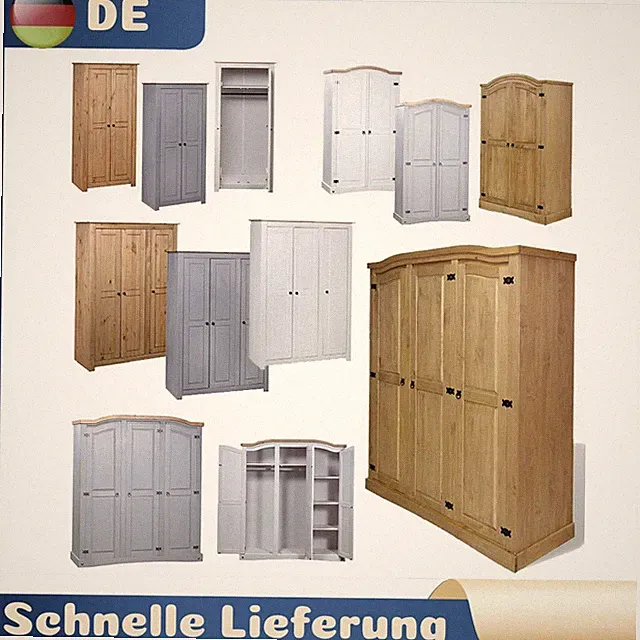 Kleiderschrank Drehtürenschrank Garderobenschrank Schrank mehrere Auswahl