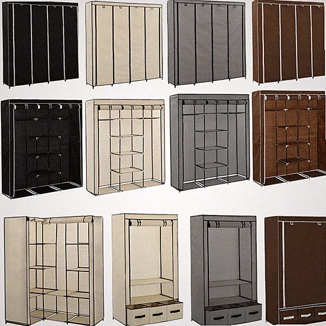 Kleiderschrank Faltschrank Stoffschrank Campingschrank Garderobe Schrank Regal