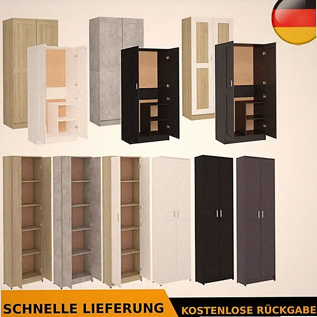 Kleiderschrank Flurschrank Garderobenschrank Schrank mit Tür Mehrzweckschrank