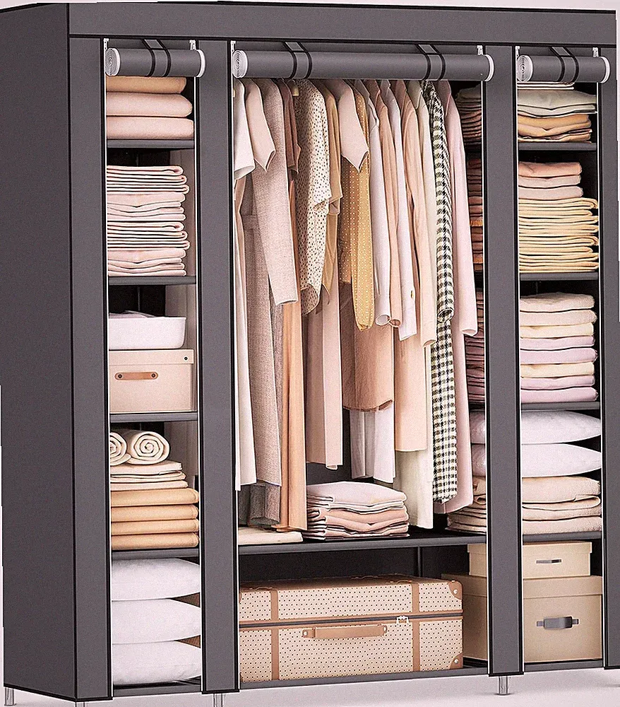 Kleiderschrank für Schlafzimmer Ankleidezimmer Stoffschrank 150x45x175cm Kleider