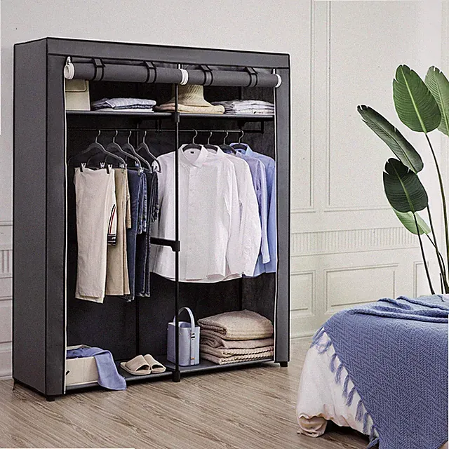 Kleiderschrank Garderobe Kleiderstangen Stoffschrank Kleiderständer Faltbar