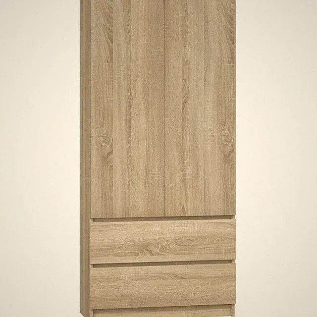 Kleiderschrank Garderobe Mehrzweckschrank 2 Schubladen Sonoma
