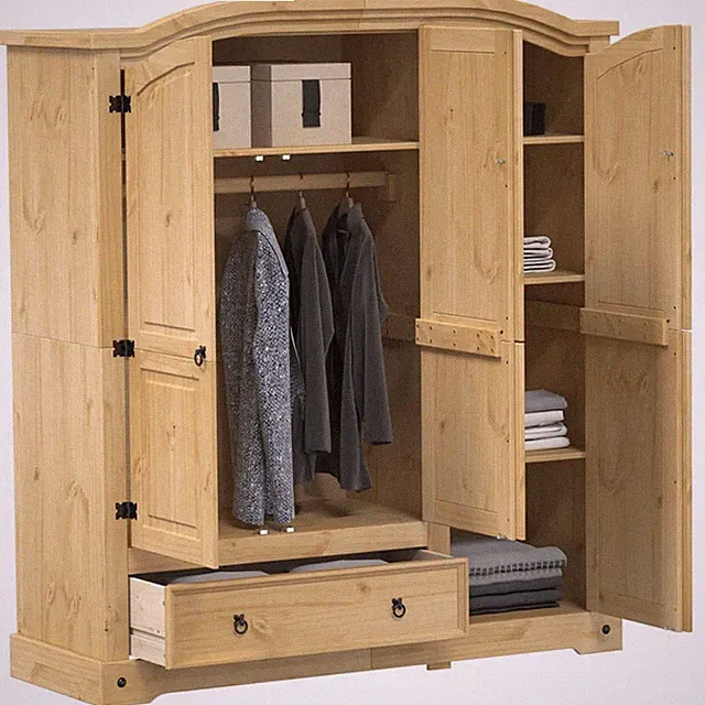 Kleiderschrank Garderobenschrank Hochschrank Flurschrank Massivholz vidaXL