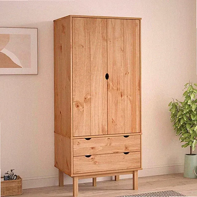 Kleiderschrank Garderobenschrank Schlafzimmer Schrank Massivholz Kiefer vidaXL