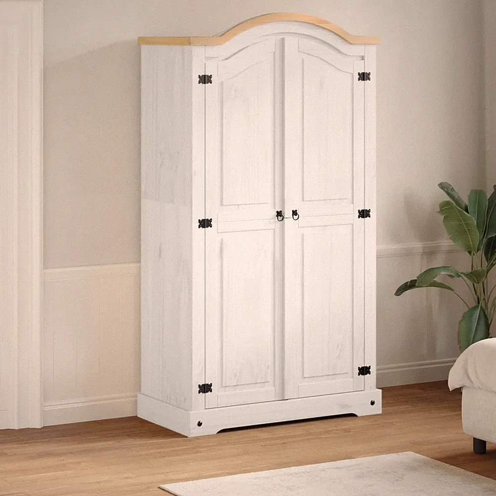 Kleiderschrank Garderobenschrank Schlafzimmerschrank Massivholz Kiefer vidaXL
