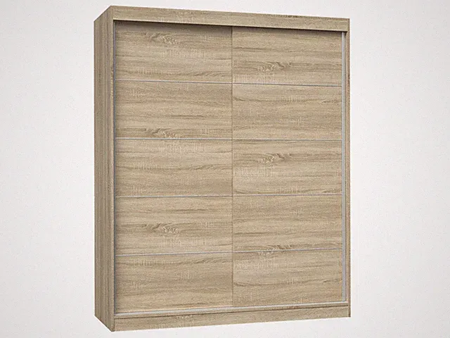 Kleiderschrank Inge 160 cm Sonoma-Eiche – Schiebetüren, 61 cm tief