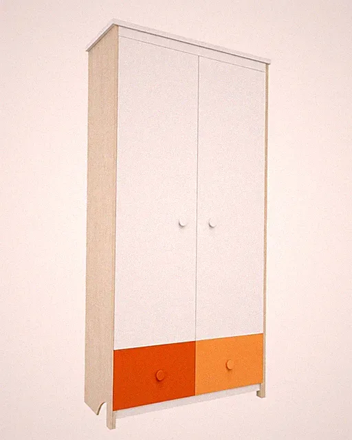 Kleiderschrank Kinderzimmer Holzschrank Kinderkleiderschrank Ahorn 2 Schubladen