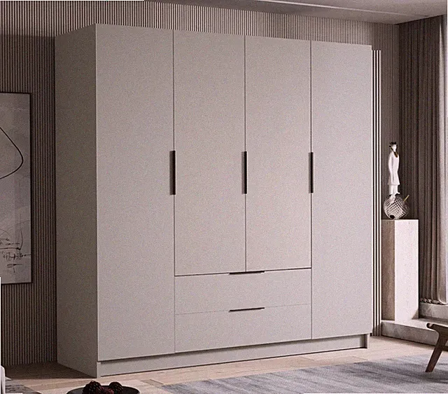 Kleiderschrank Lamellen I Drehtürenschrank Kleiderstange Schlafzimmer M24