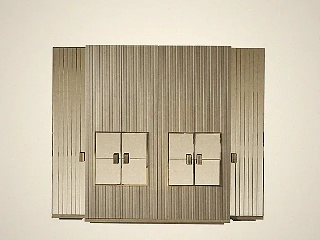 Kleiderschrank Luxus Schrank Holz Schlafzimmer Möbel Design Gold Neu