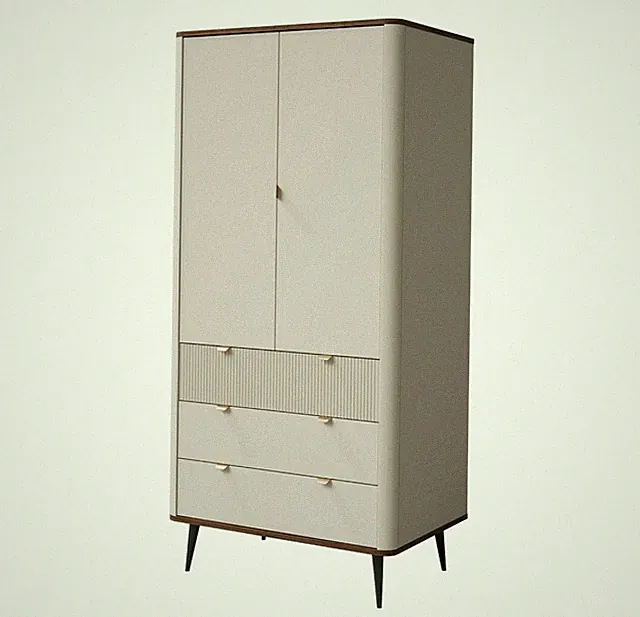 Kleiderschrank Marly 01 mit 3 Schubladen, 2 Türen, Kleiderstange Kollektion