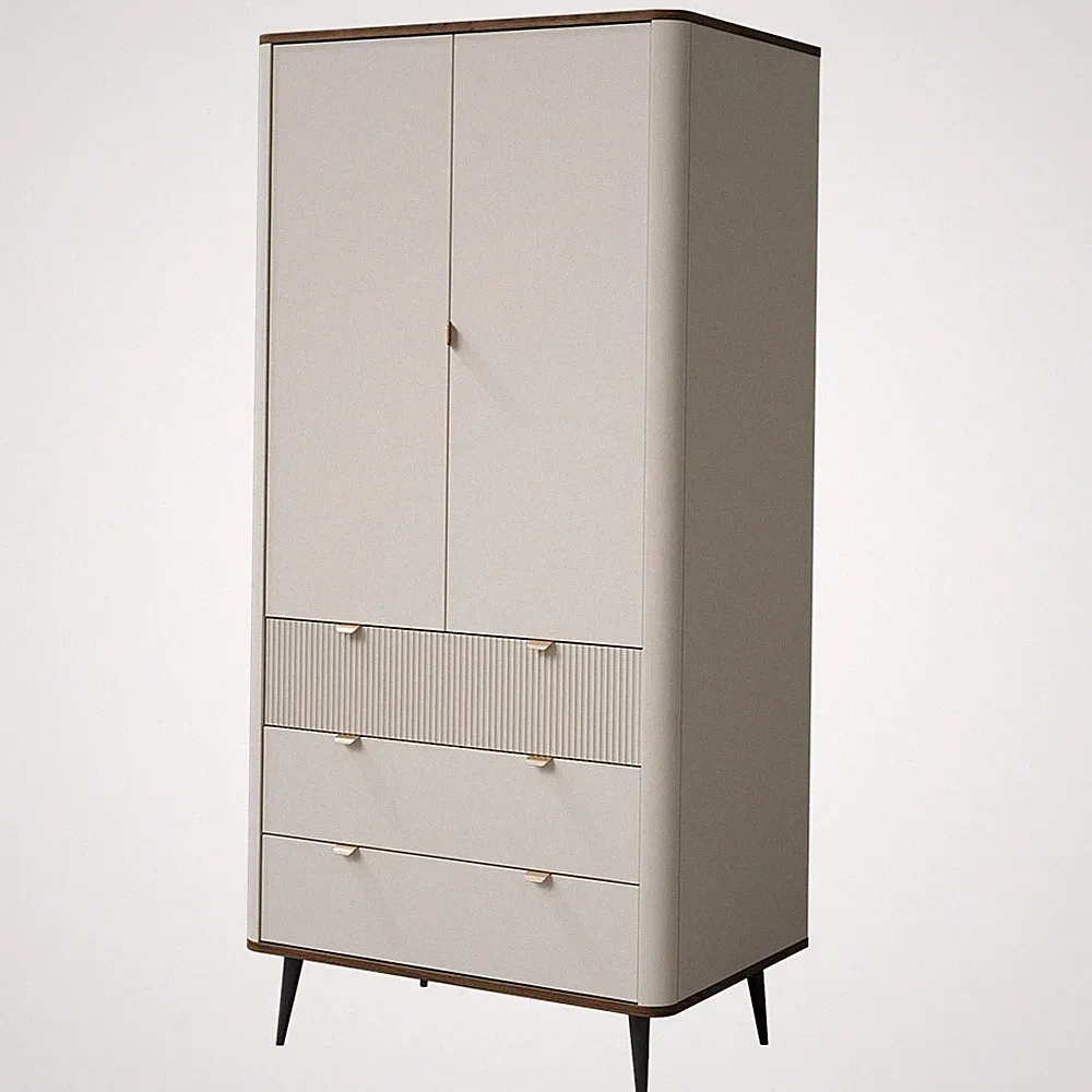 Kleiderschrank Marly Stauraumschrank 90x60x191cm Farbe wählbar 2-türig