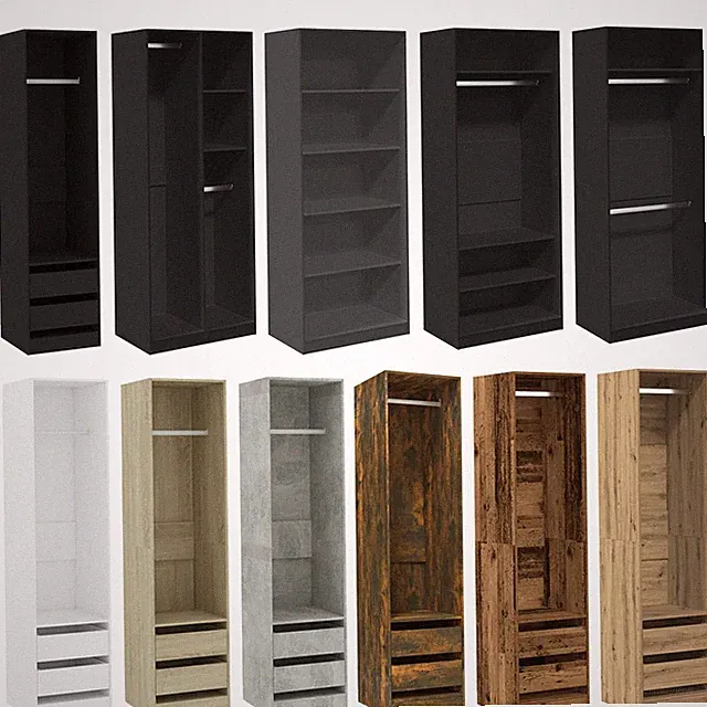 Kleiderschrank Mehrzweckschrank Garderobenschrank Hochschrank Flurschrank