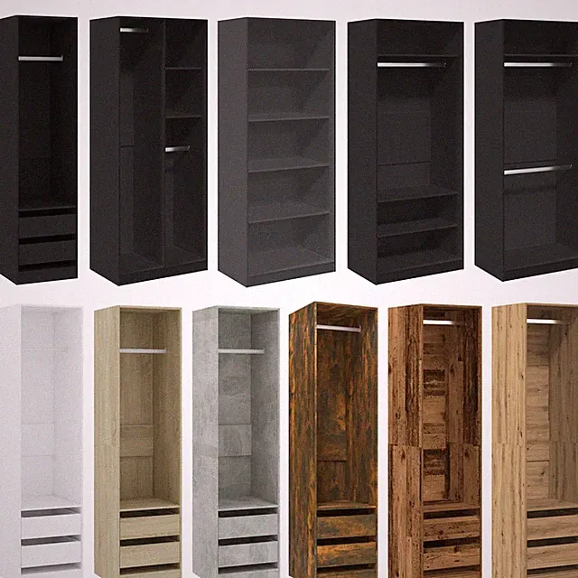 Kleiderschrank Mehrzweckschrank Garderobenschrank Hochschrank Flurschrank