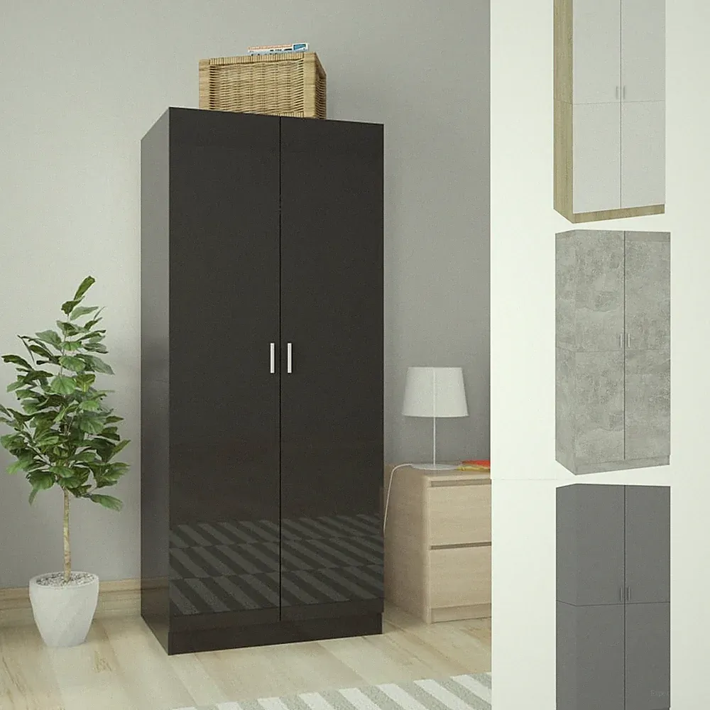 Kleiderschrank Mehrzweckschrank Kabinett Spanplatte Stauraumkommode 80x52x180cm