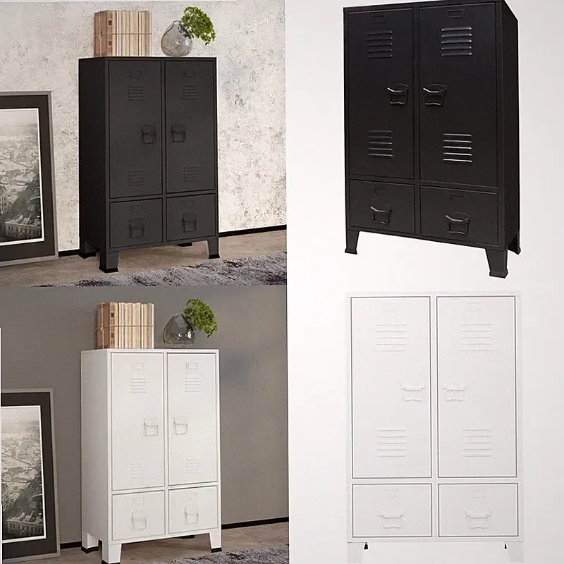 Kleiderschrank Metall Industrie-Stil Garderobenschrank mehrere Auswahl vidaXL