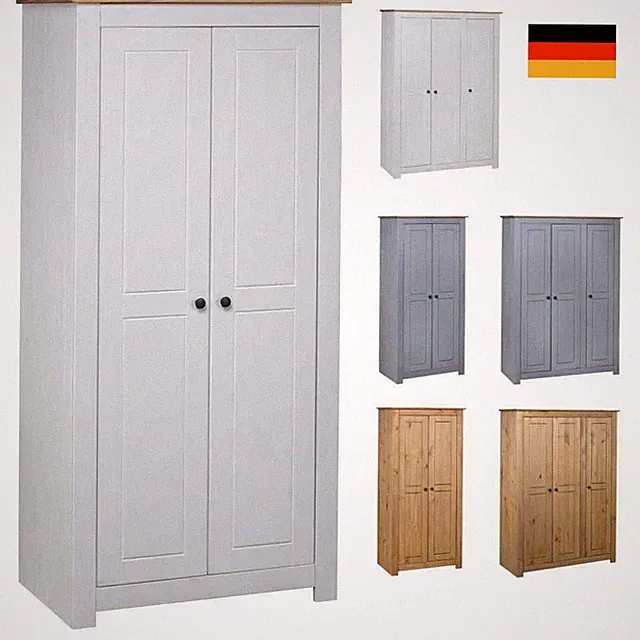 Kleiderschrank Mexico Garderobenschrank Mexiko Stil MöbelKiefer Massiv Farbwahl