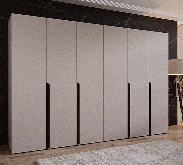 Kleiderschrank Mila I 300 cm mit 6 Türen, Kleiderstange Garderobe Kollektion