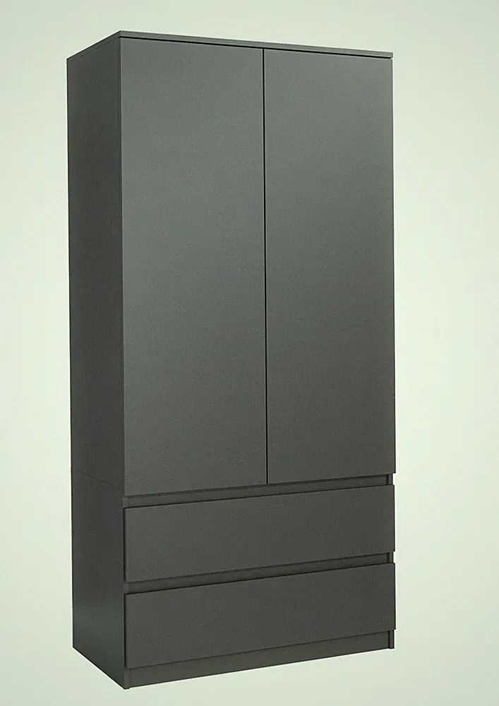 Kleiderschrank mit 2 Schubladen - Kleiderschränke Schlafzimmer - 90x50x180 cm