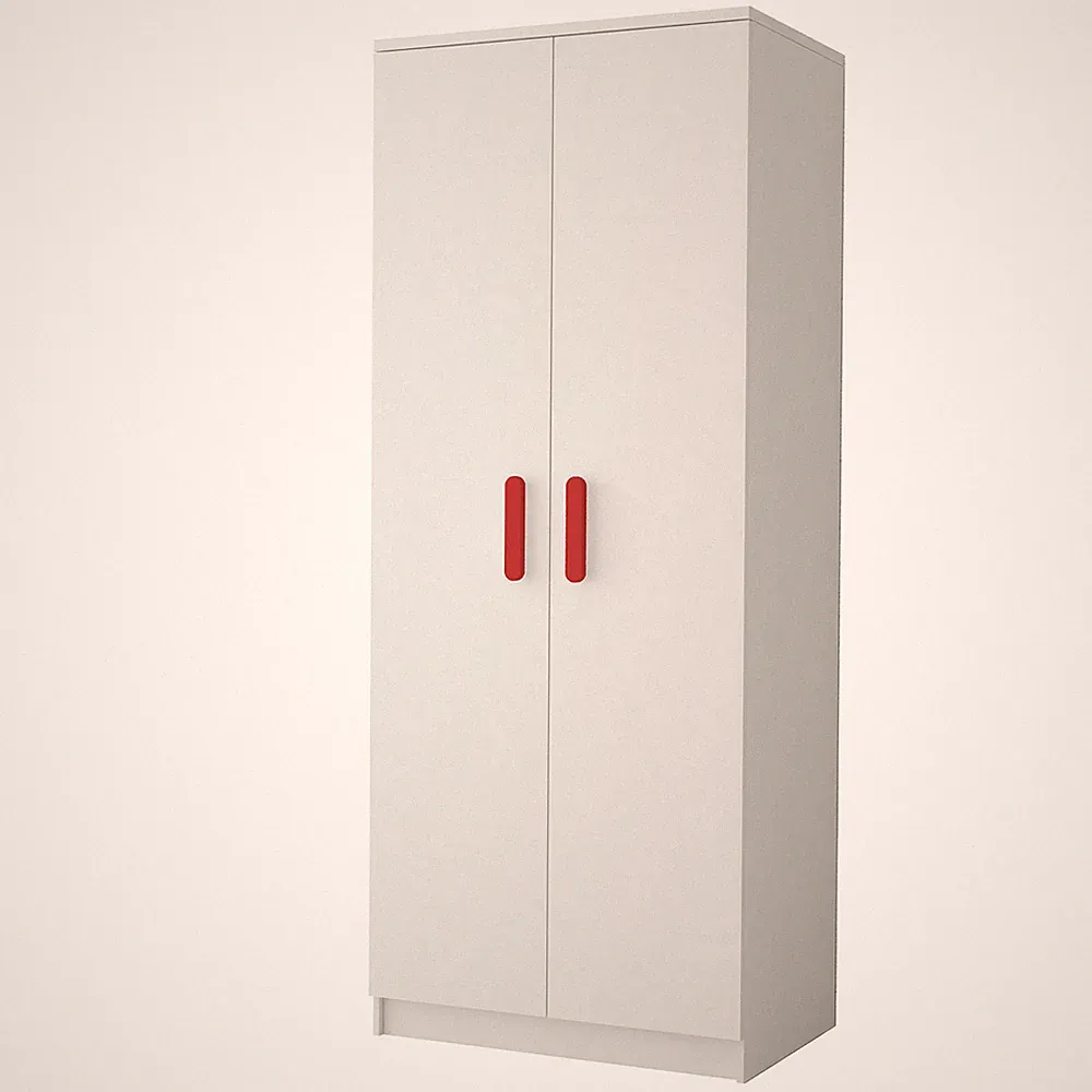 Kleiderschrank mit Kleiderstange Schrank Drehtüren Kinderzimmer Modern Jonas 06