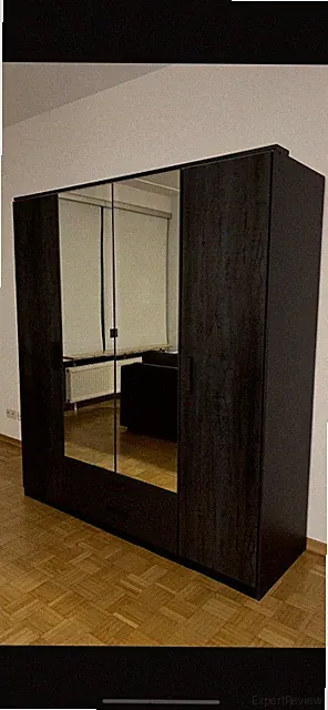 kleiderschrank mit spiegel schwarz