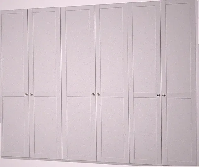 Kleiderschrank New York Drehtürenschrank weiß Größe wählbar