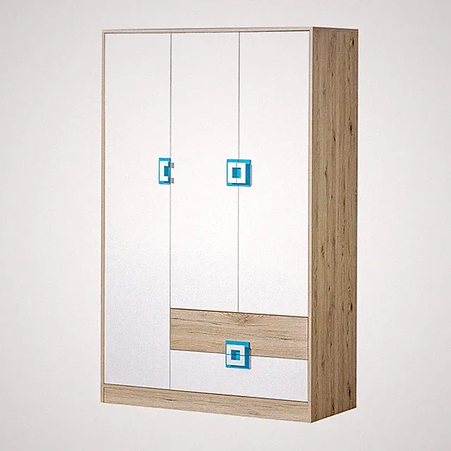 Kleiderschrank Nico 03 mit Kleiderstange Einlegeboden Schrank Jugendzimmer