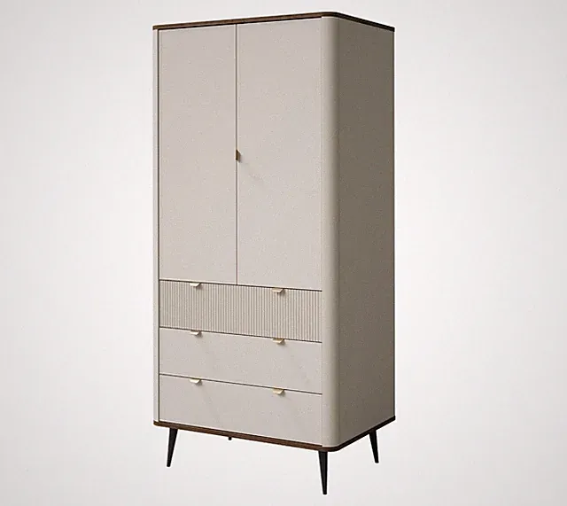 Kleiderschrank Paladura 01 mit 3 Schubladen, 2 Türen, Kleiderstange Kollektion