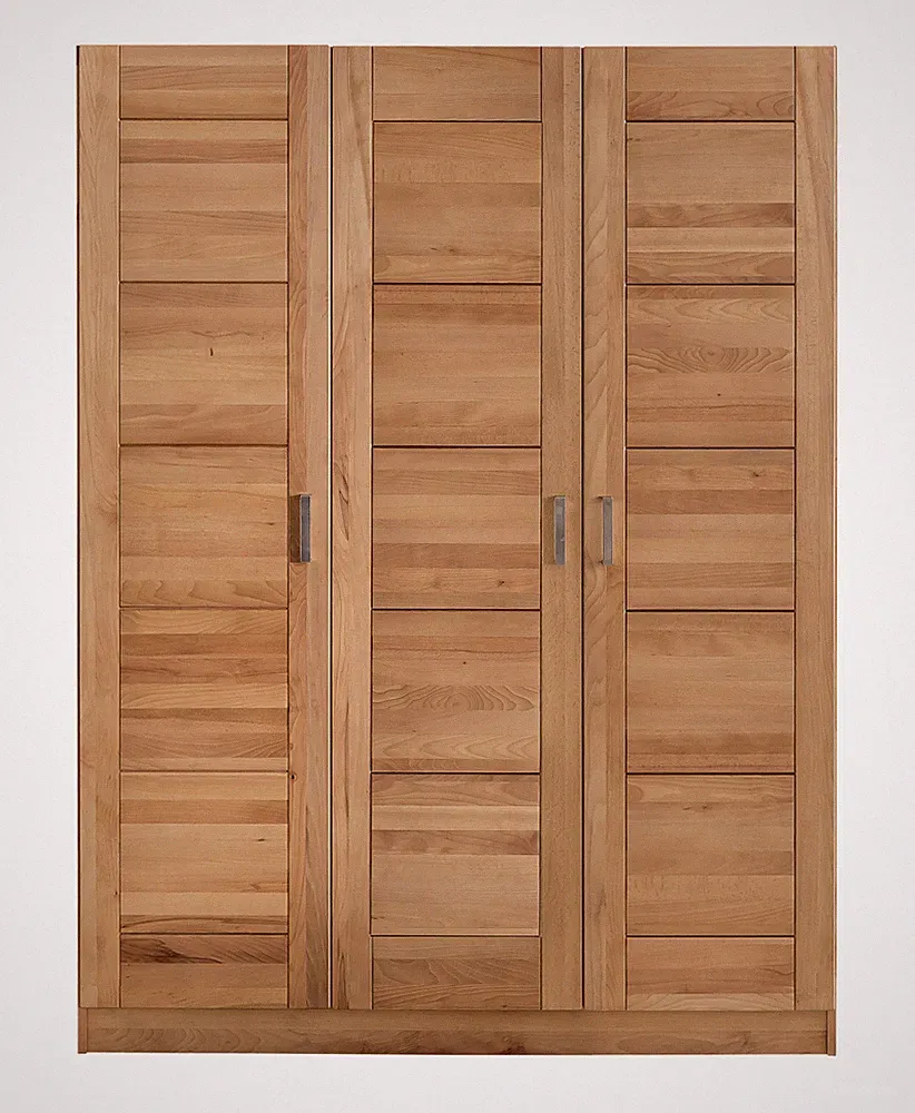 Kleiderschrank Pia Kernbuche Teilmassiv geölt Breite 152cm 3 türig Schrank