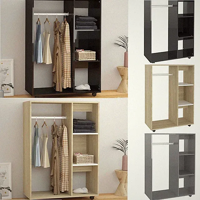 Kleiderschrank Regal Kleiderständer Schrank Kleiderregal Garderobenschrank Neu