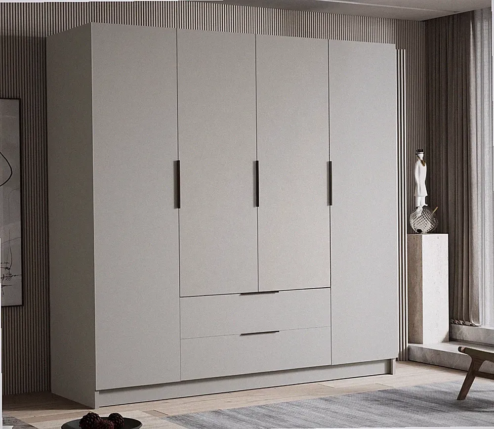 Kleiderschrank Restopi I Drehtürenschrank Kleiderstange Schlafzimmer M24
