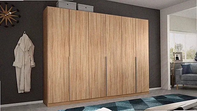 Kleiderschrank Schlafzimmerschrank Alabama inkl. Innenausstattung Sonoma 271 cm