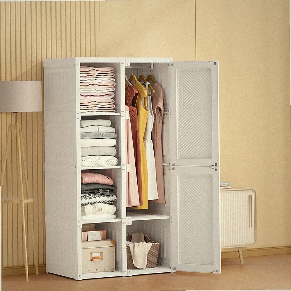 Kleiderschrank Schrank Flurschrank, Garderobenschrank mit Tür Mehrzweckschrank
