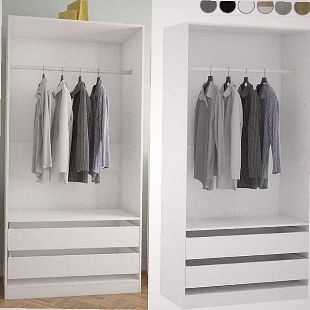 Kleiderschrank Schubladen Mehrzweckschrank Hochschrank Garderobe Schrank Offen