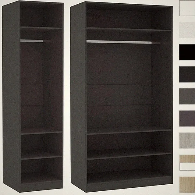 Kleiderschrank Spanplatte offen Einlegeboden Regal Garderobenschrank mit Fächer