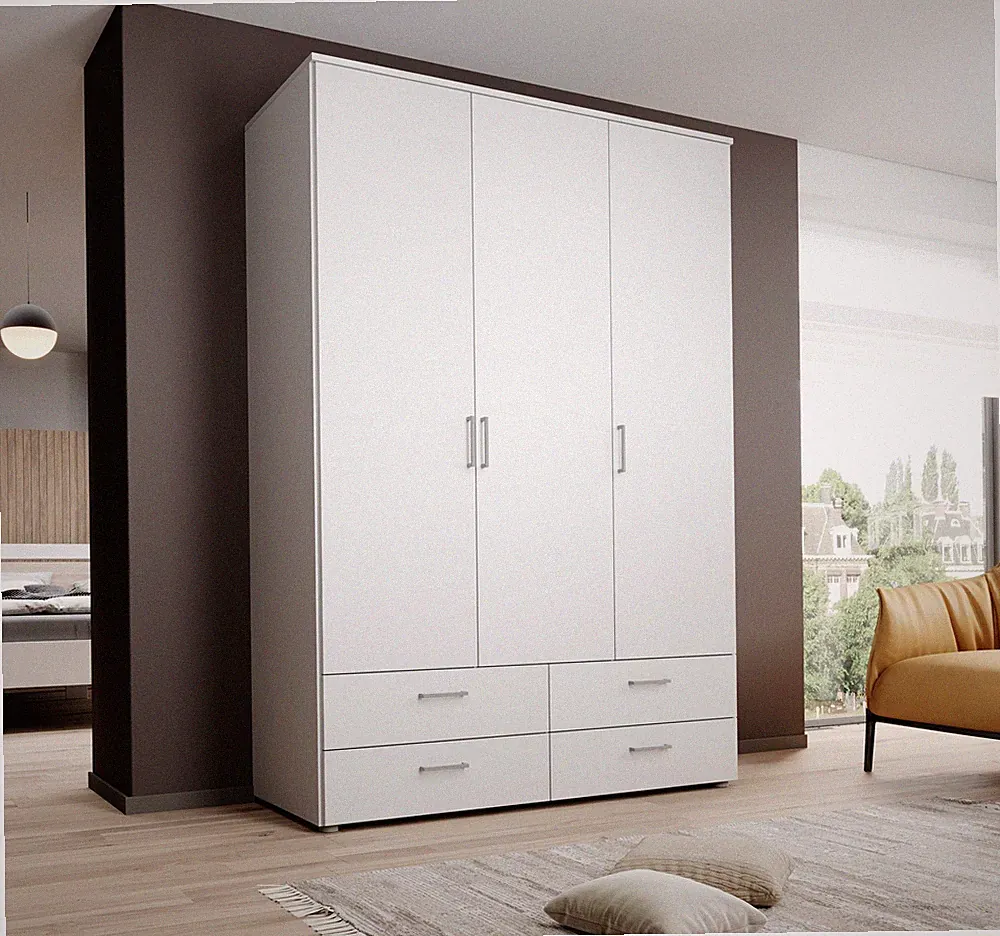 Kleiderschrank Spazio Weiß 137,8x198,6x48 cm