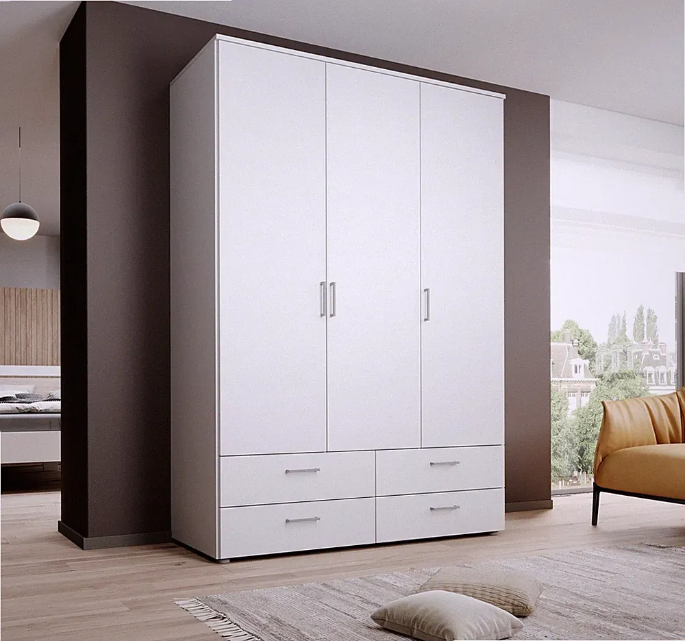 Kleiderschrank Spazio Weiß 137,8x198,6x48 cm