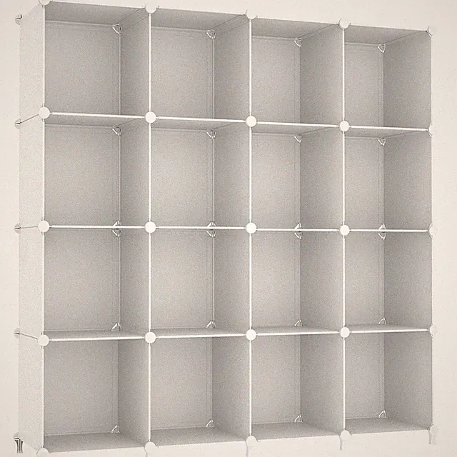 Kleiderschrank Steckregal 16 Fächer DIY Kunststoff Regal Kinderzimmer Wohnzimmer