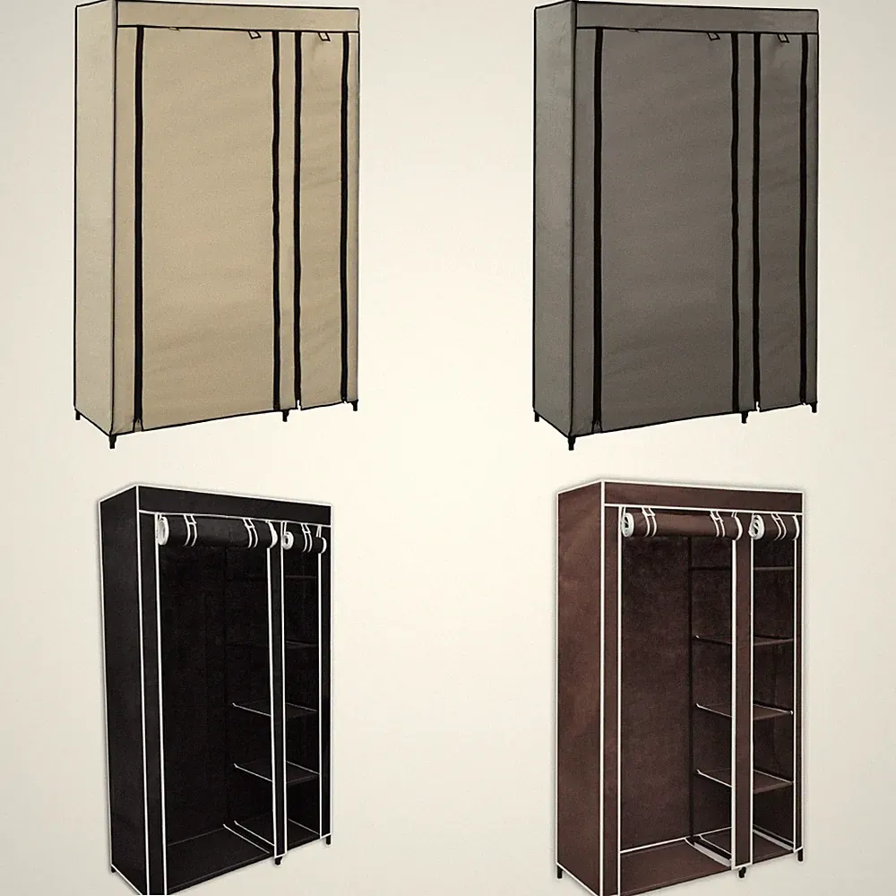 Kleiderschrank Stoffschrank Faltschrank Garderobenschrank Faltbar 110x45x175 cm