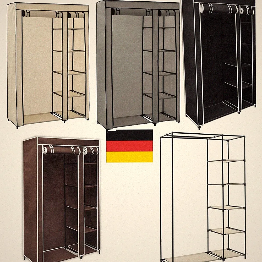 Kleiderschrank Stoffschrank Faltschrank Garderobenschrank Faltbar 110x45x175 cm