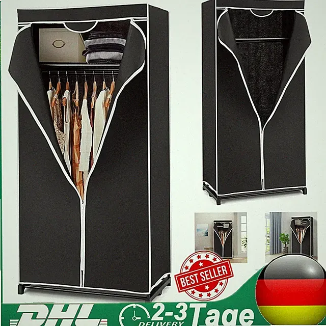 Kleiderschrank Stoffschrank Faltschrank Stoffkleiderschrank Camping Schrank DE