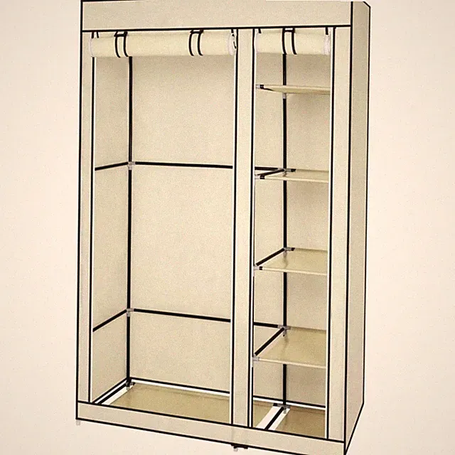 Kleiderschrank Stoffschrank Garderobe Faltbar mit Reißverschluss 110x45x175cm