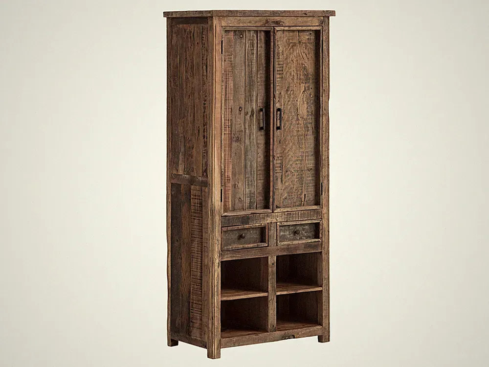 Kleiderschrank Sumatra rustikal Altholz Garderobe Flurschrank Flurmöbel Stauraum