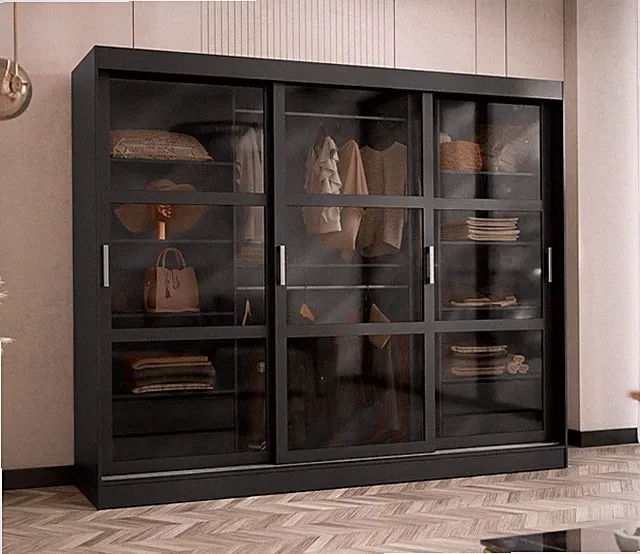 Kleiderschrank Teike Anrichte Mehrzweckschrank Garderobenschrank Schrank M24