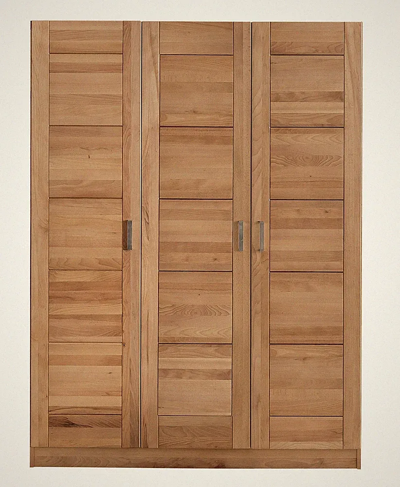 Kleiderschrank Pia Schrank Kernbuche Teilmassiv geölt 3 türig Breite 152cm