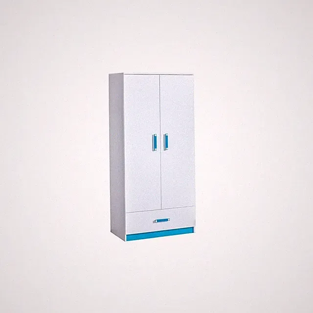 Kleiderschrank TRAFIKO Schrank 2 Türiger mit Schublade und Kleiderstange